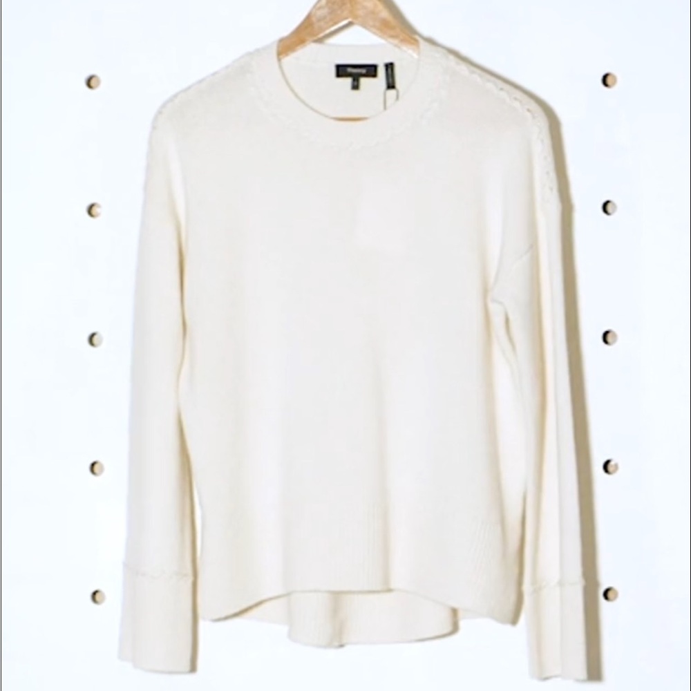 Theory KARENIA Whipstitches Cashmere Sweater